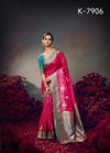 Keshva Silk By Kira Pure Satin Fabric Designer Embroidered Saree